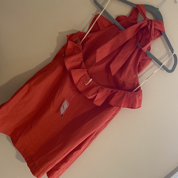 Free People Orange Halter Dress with pockets! NWT - Picture 3 of 3